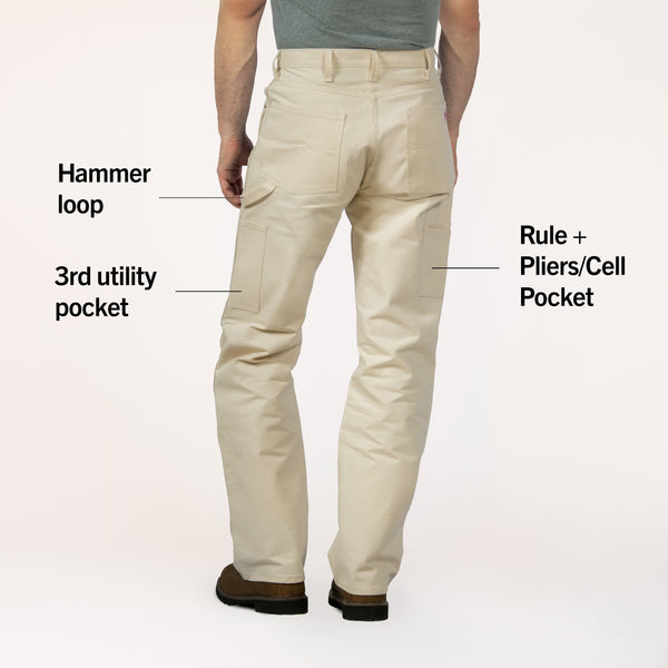 1101 Round House Made in USA Natural Drill Double Front Painter