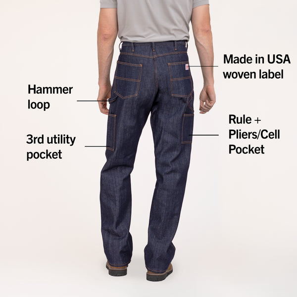 American Made Jeans Double Front Carpenter 14 oz Jean Made in USA