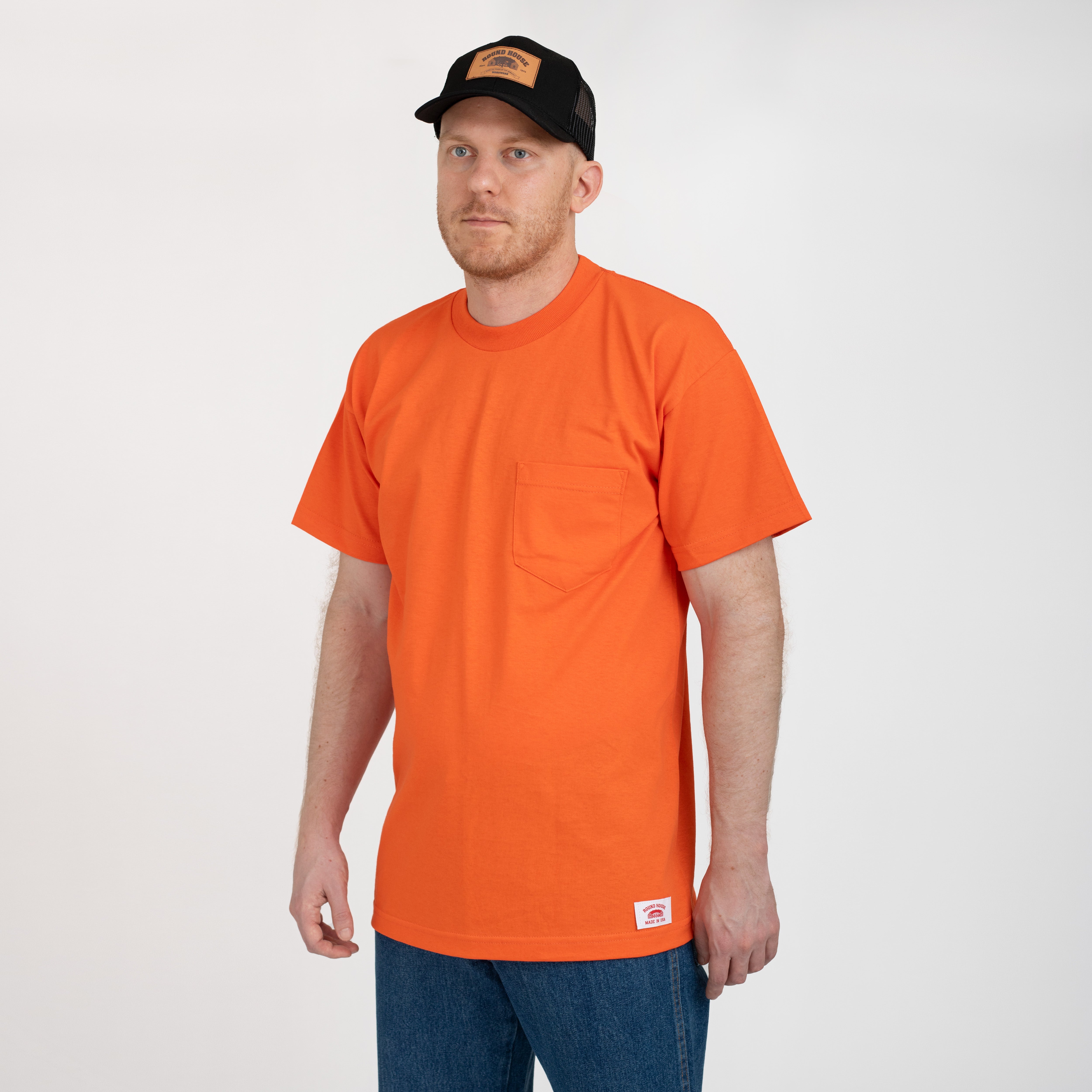 #627 Made in USA Round House Heavyweight Short Sleeve Pocket Work T-Shirt