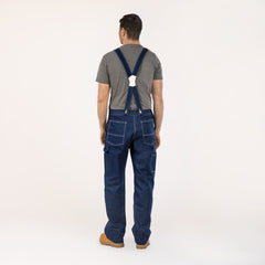 #907 Low Back Blue Denim Bib Overalls