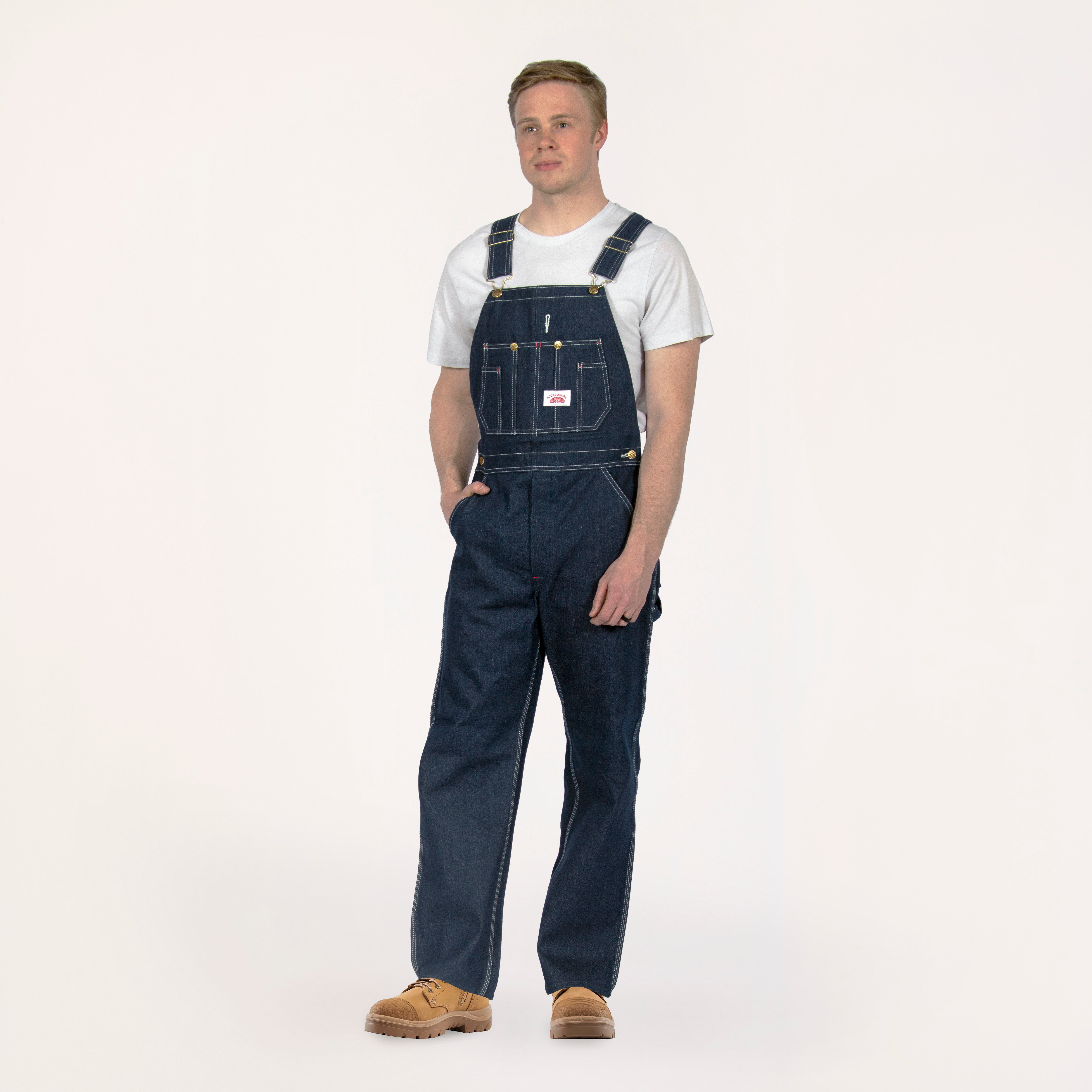 #966/#980 Made in USA Zipper Fly Blue Denim Bib Overalls