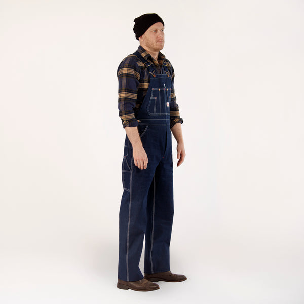 Made in USA Blue Denim Bib Overalls - Premium American