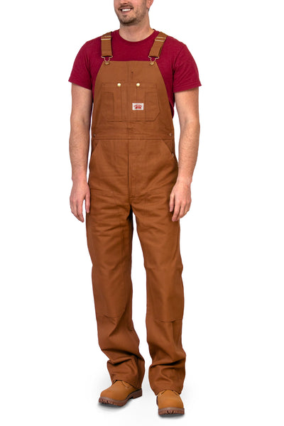 Round House Lot #83 Made in USA Men's Heavy Duty Brown Duck Bib Overalls 59.95 79.95