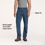 #103 Made in USA 14 oz. Dark Stone Washed RELAXED FIT Everyday 5 Pocket Jean