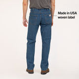 #103 Made in USA 14 oz. Dark Stone Washed RELAXED FIT Everyday 5 Pocket Jean