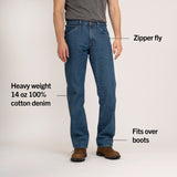 #105 American Made Jean REGULAR FIT 14 oz. Dark Stone Washed Five Pocket Jean