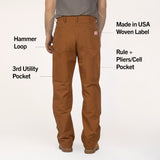 #2202 Made in USA Brown Duck Double Front Carpenter Dungaree Jean