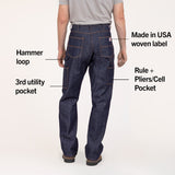 #3303 American Made Jean Double Front Carpenter Dungaree 14 oz.