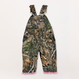 #428 Premium Pink Ruffle BIB OVERALL Girls in Realtree or Mossy Oak Break-Up