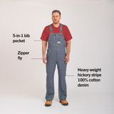 #45 Made in USA Vintage Hickory Stripe Bib Overalls