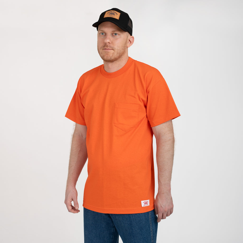 #627 Made in USA Round House Heavyweight Short Sleeve Pocket Work T-Shirt