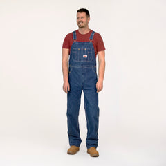 #699 Made in USA Stone Washed Blue Denim Overalls