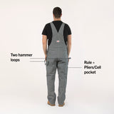 #730 Made in USA Stripe Carpenter Overall with Zip-Off Pouch