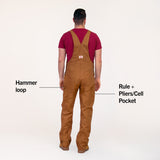 #83 Heavy Duty Brown Duck Bib Overalls