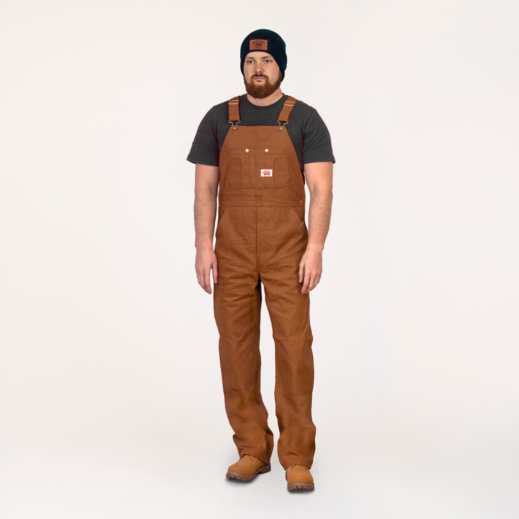 #83 Made in USA Heavy Duty Brown Duck Bib Overalls