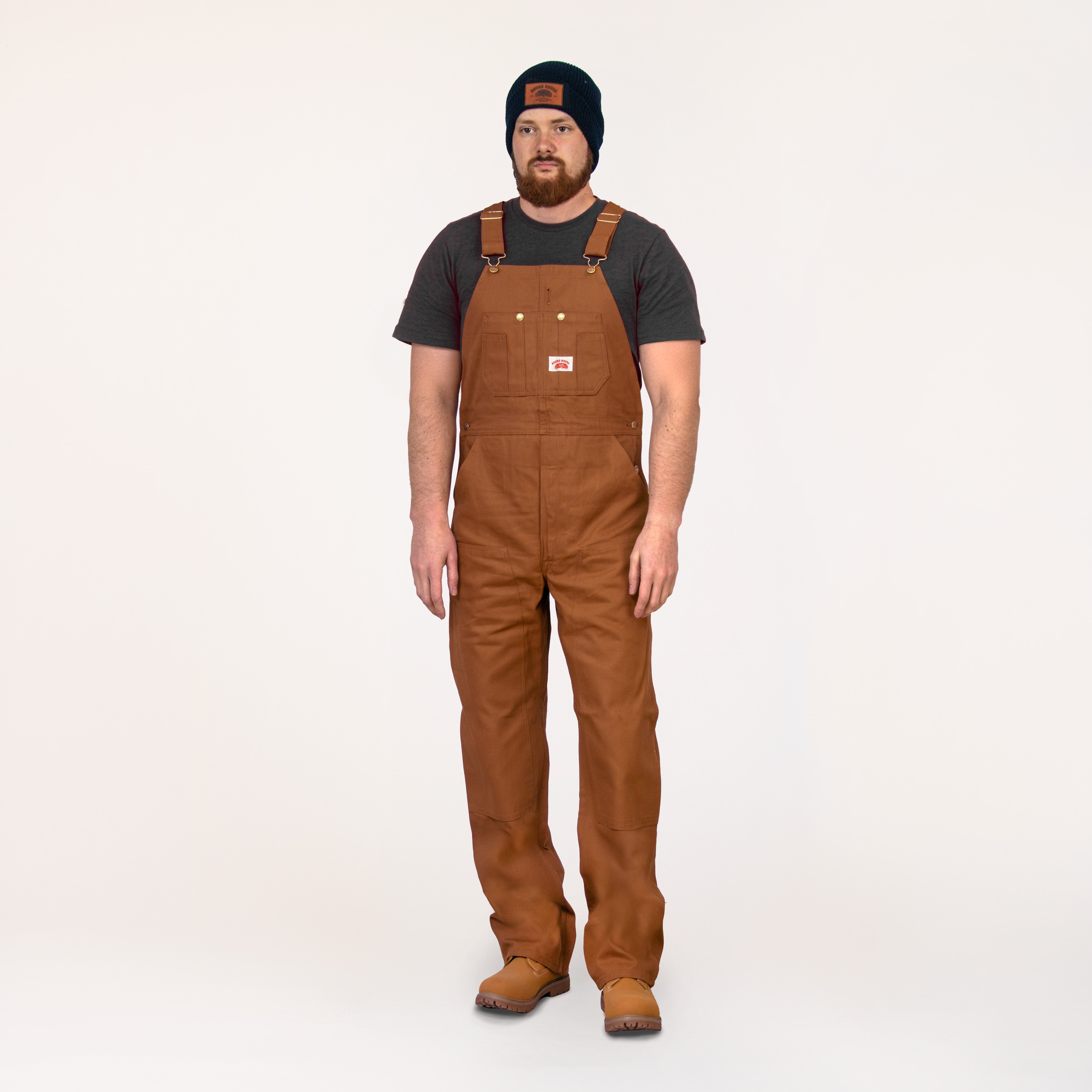 IRREGULAR #83 American Made Brown Duck Overalls Made in USA SECOND
