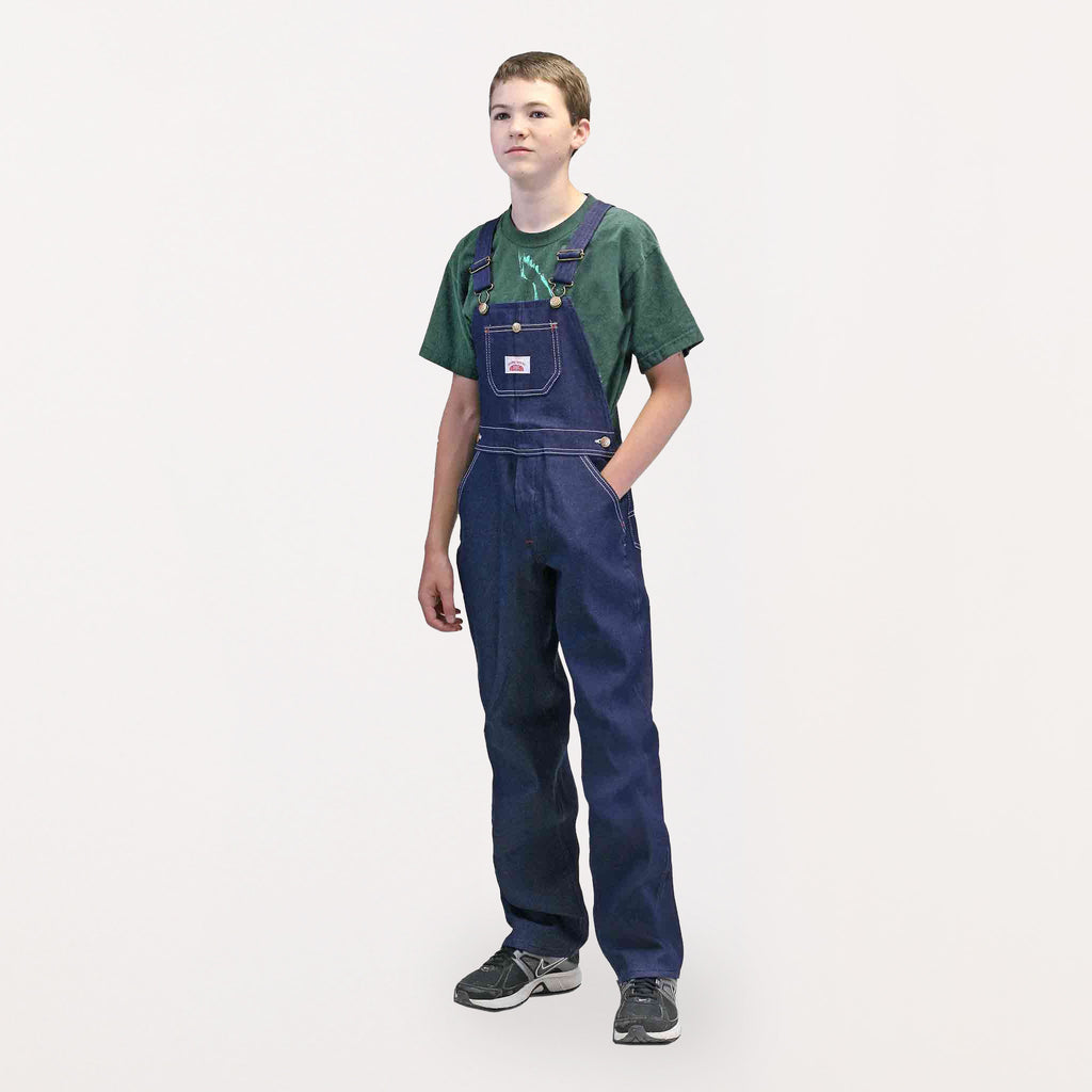 #9 Made in USA Youth Superior Blue Denim Bib Overall