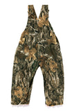 #428 Premium Pink Ruffle BIB OVERALL Girls in Realtree or Mossy Oak Break-Up Made in USA