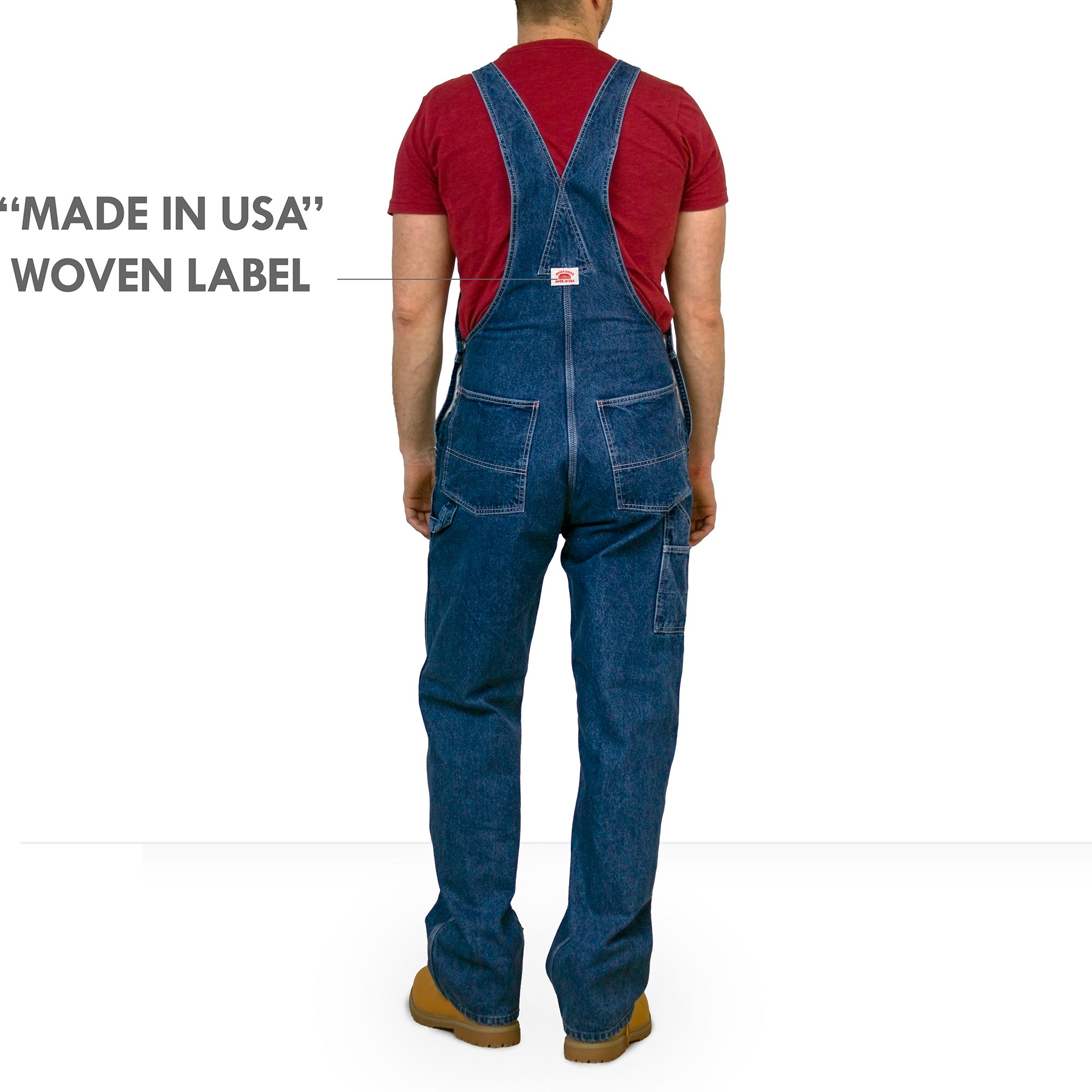 699 Round House Made in USA Stone Washed Blue Denim Overalls – Round House  American Made Jeans Made in USA Overalls, Workwear
