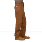 AMERICAN MADE BROWN DUCK DOUBLE FRONT CARPENTER DUNGAREE JEAN MADE IN USA